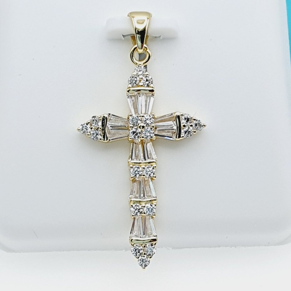 "14K Gold Plated 925 Sterling Silver CZ Beautiful Pendant for Women, 1USPAR4001 - Picture 5 of 11